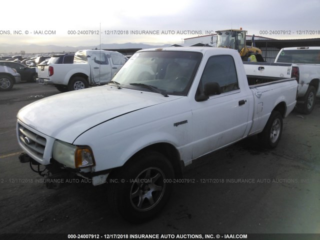 1FTYR10UX1PA45991 - 2001 FORD RANGER WHITE photo 2