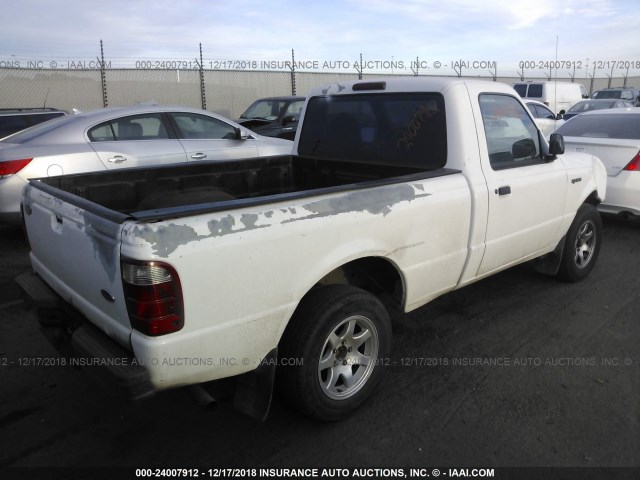 1FTYR10UX1PA45991 - 2001 FORD RANGER WHITE photo 4