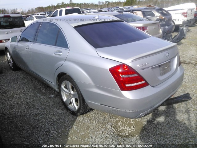 WDDNG7BB6AA287838 - 2010 MERCEDES-BENZ S 550 SILVER photo 3