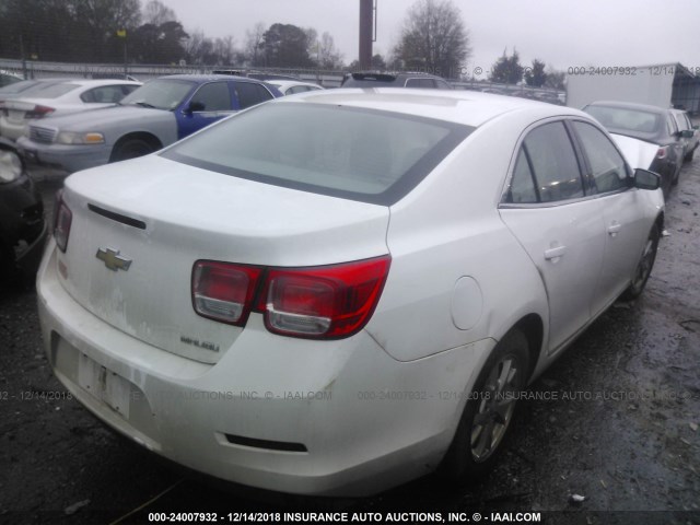 1G11A5SAXDF347044 - 2013 CHEVROLET MALIBU LS WHITE photo 4
