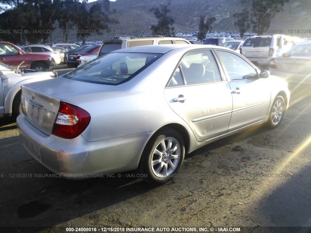 4T1BE32K14U937766 - 2004 TOYOTA CAMRY LE/XLE/SE SILVER photo 4