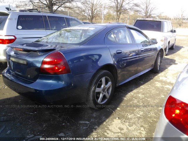 2G2WR524241366747 - 2004 PONTIAC GRAND PRIX GTP BLUE photo 4