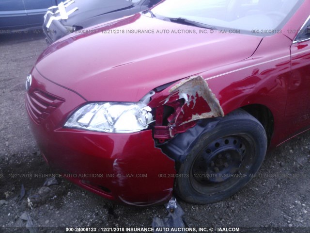 4T1BE46K47U067905 - 2007 TOYOTA CAMRY NEW GENERAT CE/LE/XLE/SE RED photo 6