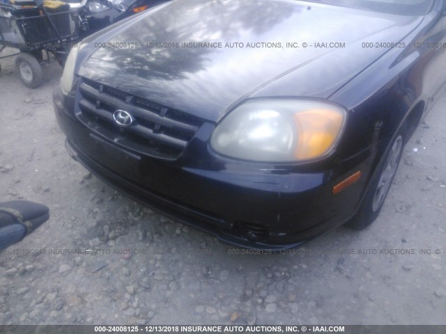 KMHCG45C33U475301 - 2003 HYUNDAI ACCENT GL BLACK photo 6