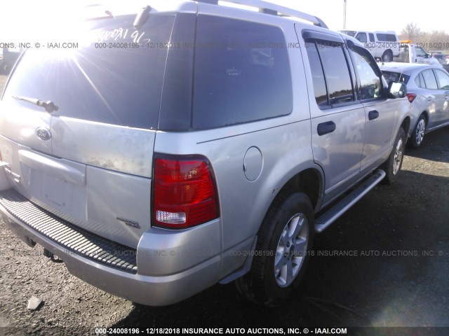 1FMZU73E55UA15293 - 2005 FORD EXPLORER XLT/XLT SPORT/NBX SILVER photo 4