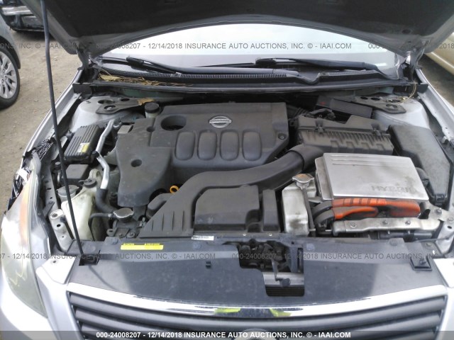 1N4CL21EX9C150421 - 2009 NISSAN ALTIMA HYBRID SILVER photo 10