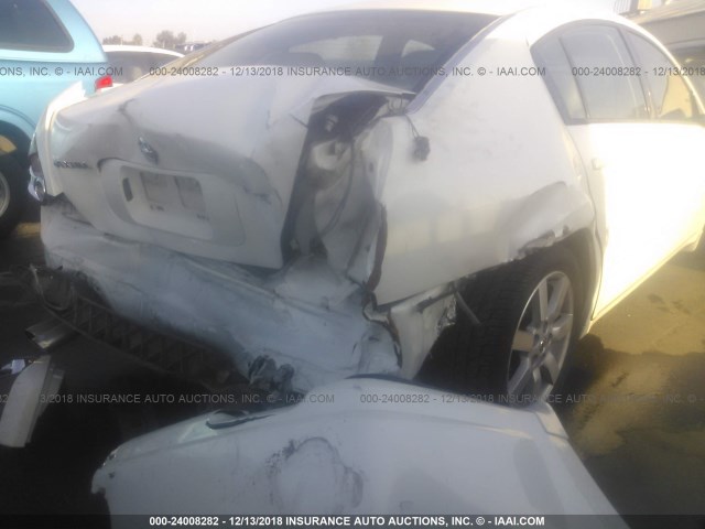 1N4BA41E66C831989 - 2006 NISSAN MAXIMA SE/SL WHITE photo 6