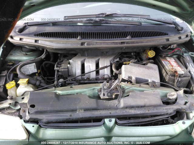 2B4GP25R8XR260656 - 1999 DODGE CARAVAN GREEN photo 10