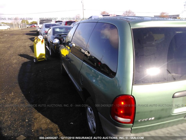 2B4GP25R8XR260656 - 1999 DODGE CARAVAN GREEN photo 3