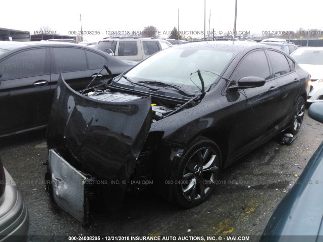 1C3CCCDG2FN530371 - 2015 CHRYSLER 200 S BLACK photo 2