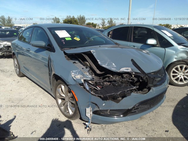 1C3CCCBB6FN721248 - 2015 CHRYSLER 200 S BLUE photo 1