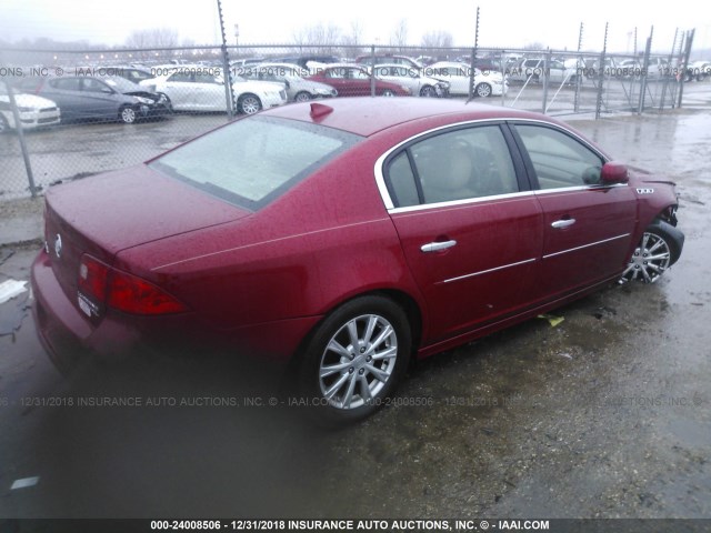 1G4HC5EM8AU128771 - 2010 BUICK LUCERNE CXL RED photo 4