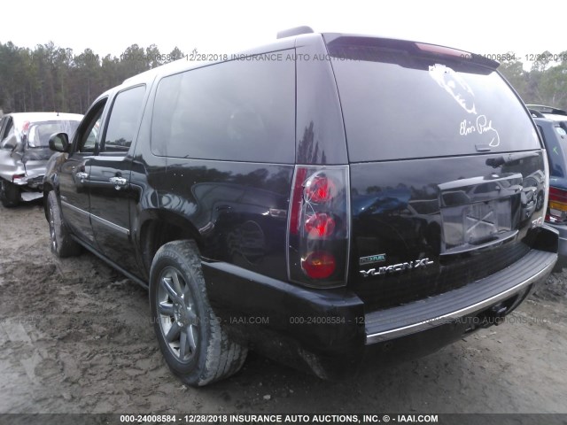 1GKUKMEF3AR202591 - 2010 GMC YUKON XL DENALI BLACK photo 3