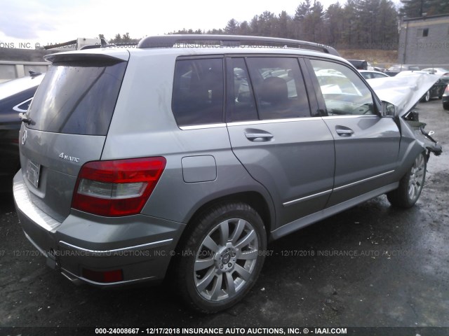 WDCGG8HB8CF899698 - 2012 MERCEDES-BENZ GLK 350 4MATIC GRAY photo 4