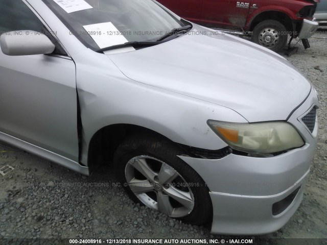 4T1BF3EK4AU507170 - 2010 TOYOTA CAMRY SE/LE/XLE SILVER photo 6