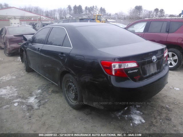 4T1BD1FK4EU134369 - 2014 TOYOTA CAMRY HYBRID/LE/XLE 黑色 照片 3