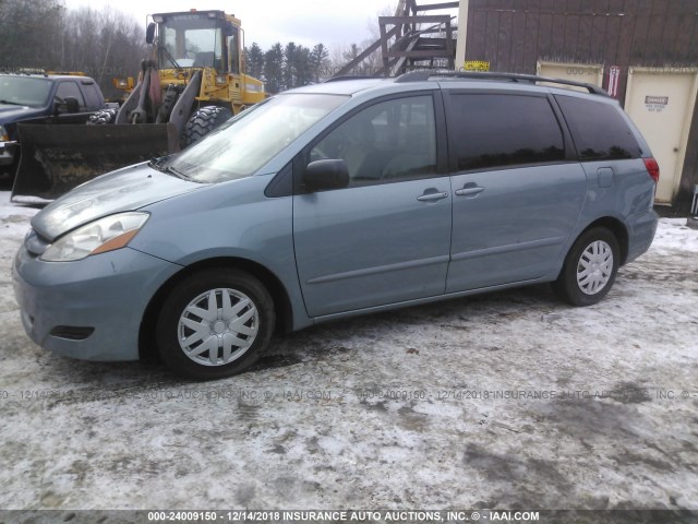 5TDZK23C68S115956 - 2008 TOYOTA SIENNA CE/LE BLUE photo 2