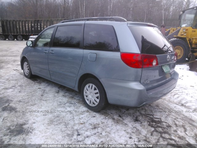 5TDZK23C68S115956 - 2008 TOYOTA SIENNA CE/LE BLUE photo 3