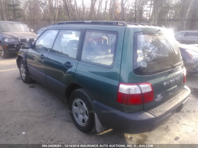 JF1SF63521H703240 - 2001 SUBARU FORESTER L GREEN photo 3