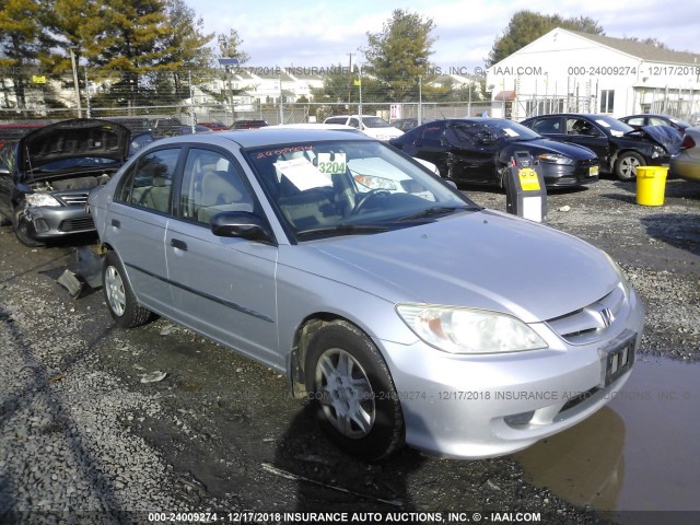 2HGES16305H598201 - 2005 HONDA CIVIC DX VP SILVER photo 1