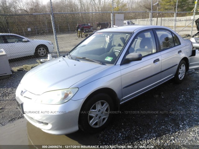 2HGES16305H598201 - 2005 HONDA CIVIC DX VP SILVER photo 2