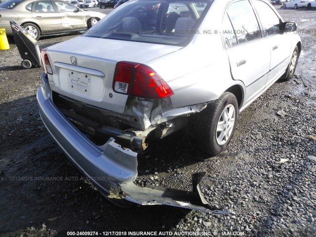 2HGES16305H598201 - 2005 HONDA CIVIC DX VP SILVER photo 6