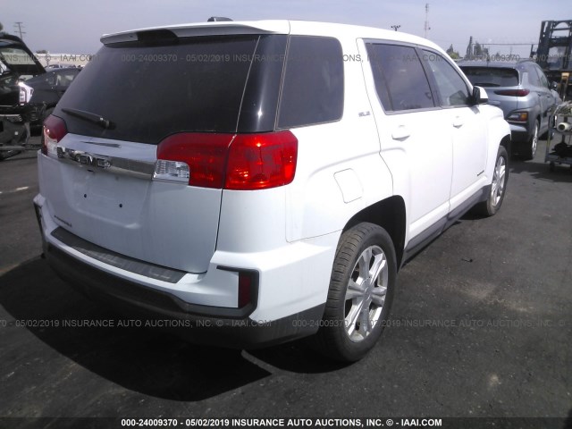 2GKALMEK0H6228598 - 2017 GMC TERRAIN SLE WHITE photo 4