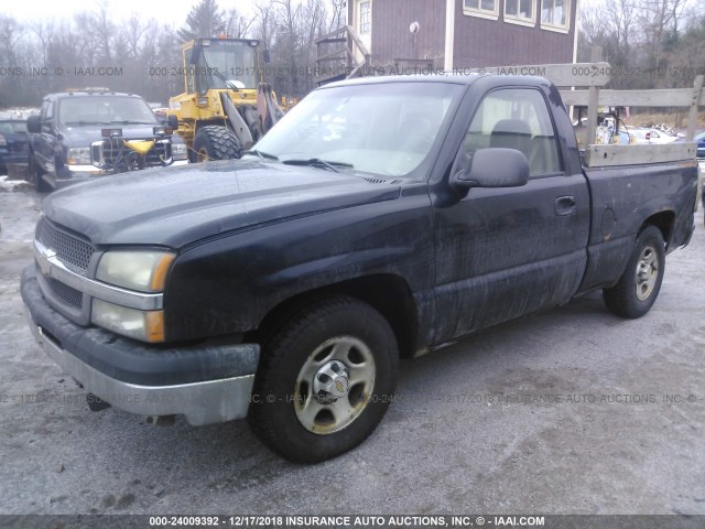 1GCEC14X84Z350553 - 2004 CHEVROLET SILVERADO C1500 BLACK photo 2