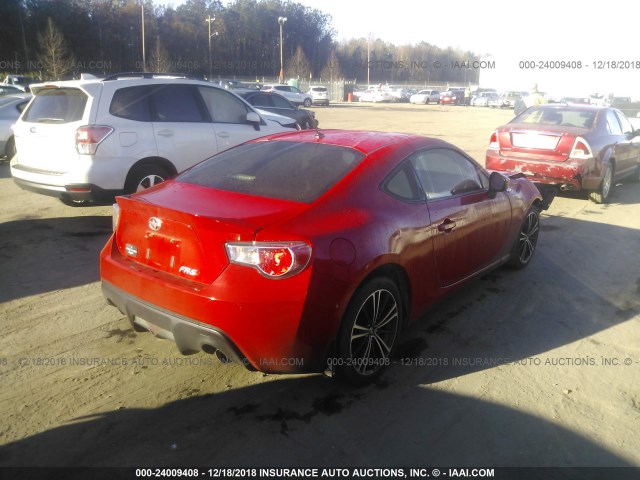 JF1ZNAA14D2710038 - 2013 TOYOTA SCION FR-S RED photo 4