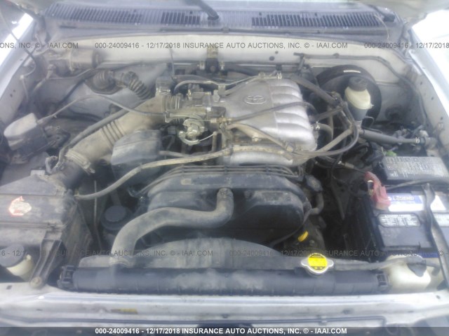 5TEHN72N72Z018567 - 2002 TOYOTA TACOMA DOUBLE CAB 灰色 照片 10