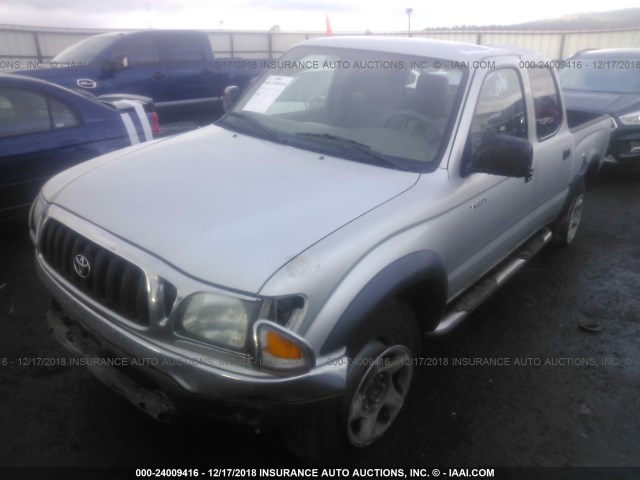 5TEHN72N72Z018567 - 2002 TOYOTA TACOMA DOUBLE CAB 灰色 照片 2
