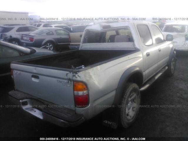 5TEHN72N72Z018567 - 2002 TOYOTA TACOMA DOUBLE CAB 灰色 照片 4