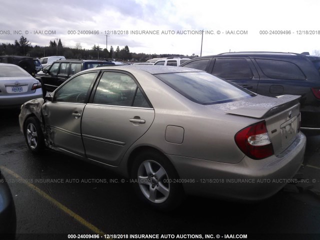 4T1BF30K13U061134 - 2003 TOYOTA CAMRY LE/XLE/SE GOLD photo 3