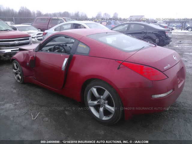 JN1BZ34D67M503194 - 2007 NISSAN 350Z COUPE RED photo 3