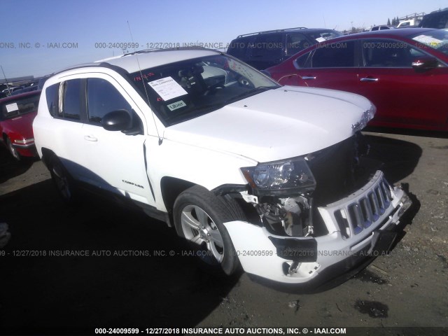 1C4NJCBA4GD560536 - 2016 JEEP COMPASS SPORT WHITE photo 1