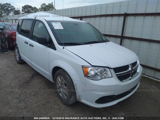 2C4RDGBGXKR524845 - 2019 DODGE GRAND CARAVAN SE WHITE photo 1