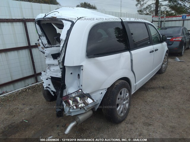 2C4RDGBGXKR524845 - 2019 DODGE GRAND CARAVAN SE WHITE photo 4