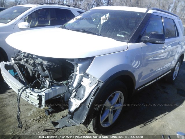 1FM5K8DH5HGC26578 - 2017 FORD EXPLORER XLT WHITE photo 2