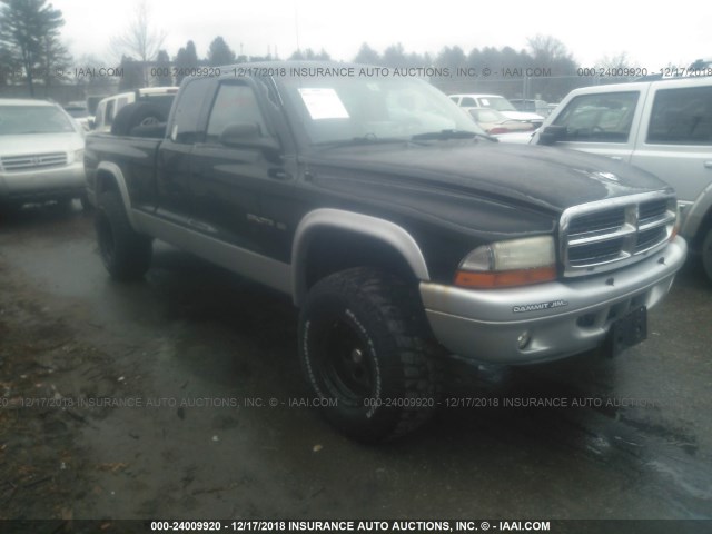 1B7GG42NX2S644400 - 2002 DODGE DAKOTA SLT BLACK photo 1