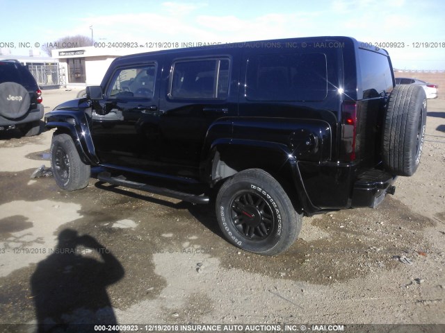 5GTDN13E078216015 - 2007 HUMMER H3 BLACK photo 3