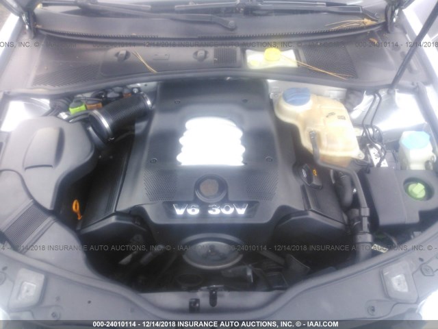 WVWWH63B34E063282 - 2004 VOLKSWAGEN PASSAT GLX SILVER photo 10