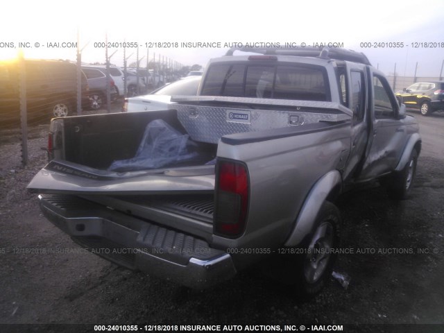 1N6ED27T3YC372204 - 2000 NISSAN FRONTIER CREW CAB XE/CREW CAB SE GOLD photo 4