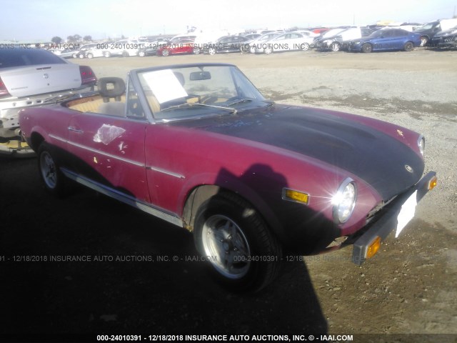 124CS10097001 - 1975 FIAT SPIDER BURGUNDY photo 1