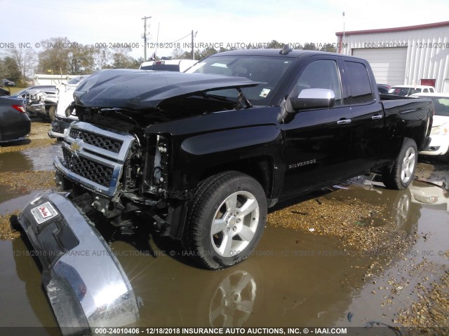 1GCRCPEC2FZ444849 - 2015 CHEVROLET SILVERADO C1500 BLACK photo 2