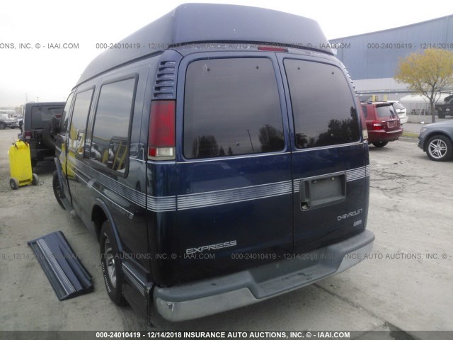 1GBFG15RXX1145316 - 1999 CHEVROLET EXPRESS G1500  BLUE photo 3