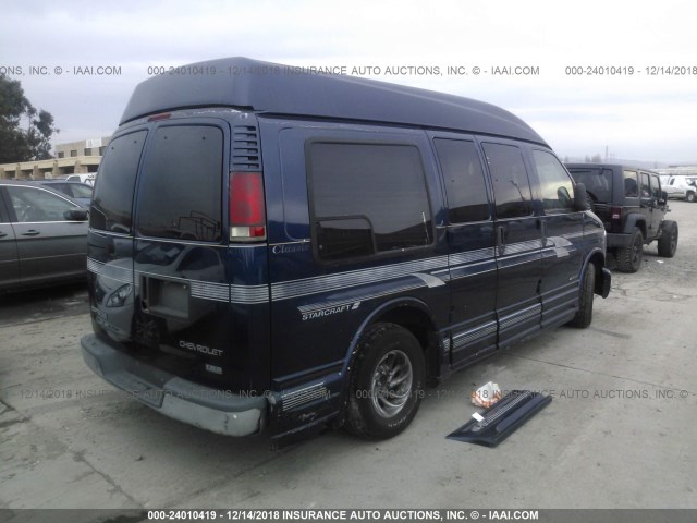 1GBFG15RXX1145316 - 1999 CHEVROLET EXPRESS G1500  BLUE photo 4