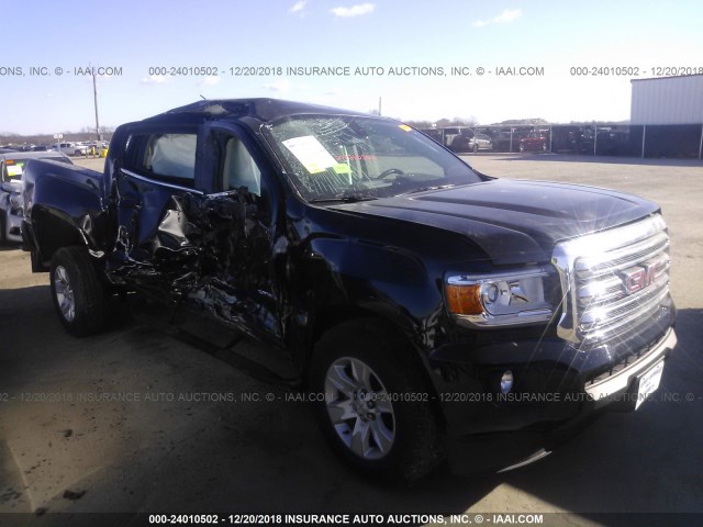 1GTG5CEAXJ1243233 - 2018 GMC CANYON SLE BLACK photo 1