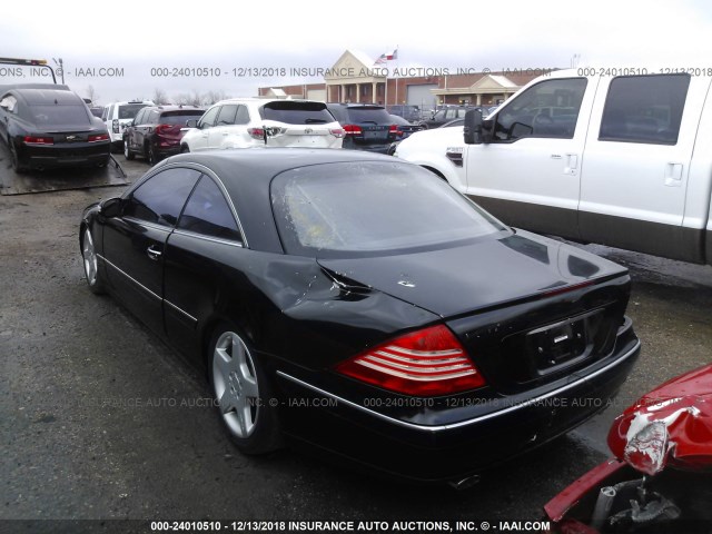 WDBPJ75J65A044185 - 2005 MERCEDES-BENZ CL 500 BLACK photo 3