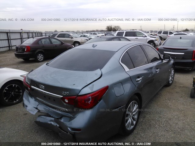 JN1BV7AP1FM345721 - 2015 INFINITI Q50 Azul foto 4