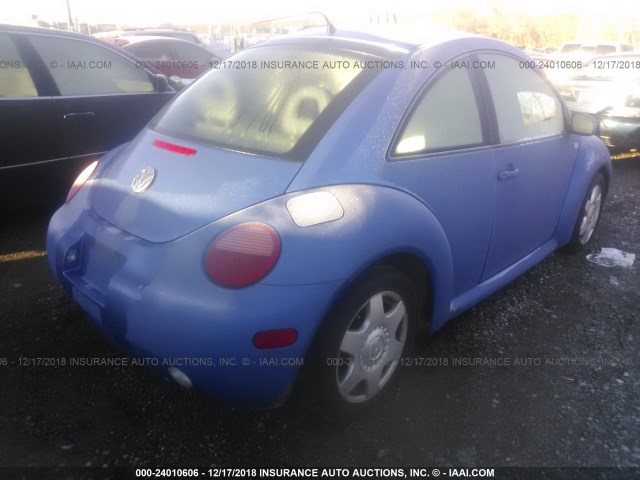 3VWDC21C01M415652 - 2001 VOLKSWAGEN NEW BEETLE GLX BLUE photo 4